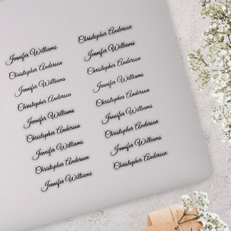 Classic Handwriting 18 Guest Names - Black