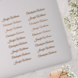 Classic Handwriting 18 Guest Names - Bronze