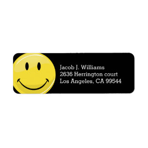 Classic Happy Face Return Address Label