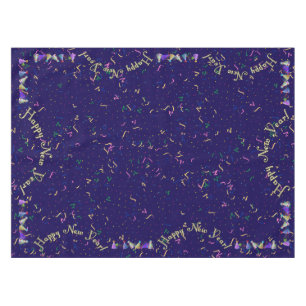 Classic Happy New Year - Confetti and Party Hats Tablecloth