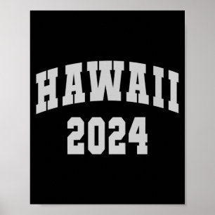 Classic hawaii 2024 beach trip winter vacation poster