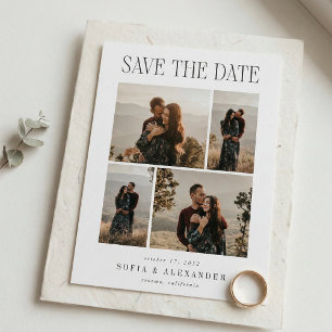 Classic Headline Photo Collage Wedding Save The Date
