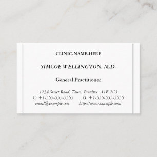 Classic Health Care Specialist Business Card