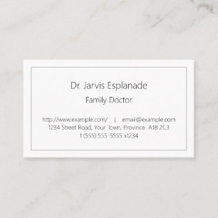 Classic, Healthcare Specialist Business Card