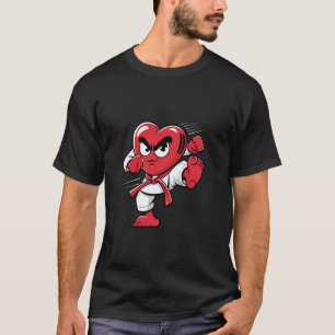 Classic Heart Karate Champion Red Belt Warrior T-Shirt