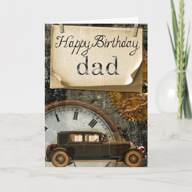 Classic Hero Dad Birthday Card (Front)