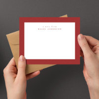 Classic herringbone tweed frame simple red