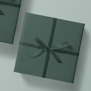 Classic herringbone tweed green Christmas holiday Wrapping Paper