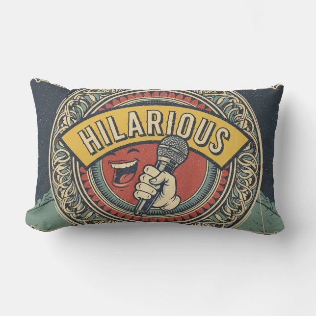  Classic Hilarious Mic Throw Pillow (Front)