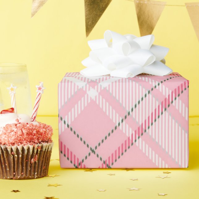 Classic Holiday Birthday Tartan Plaid Wrapping Paper (Birthday Party)