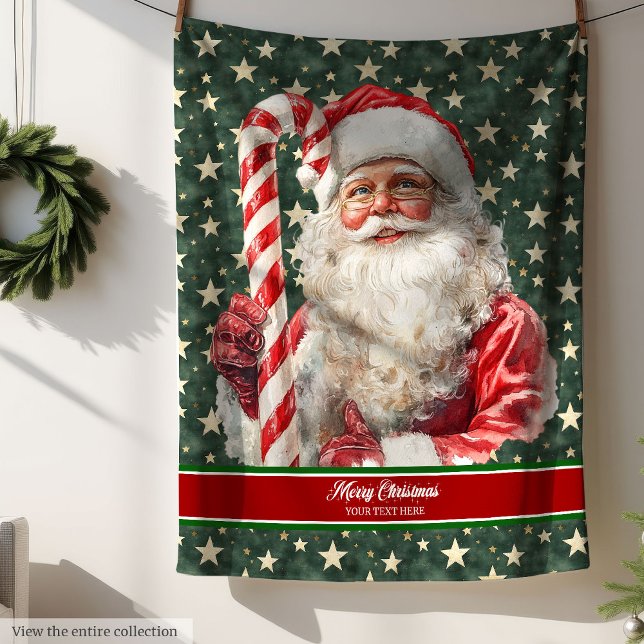 Classic Holiday Blanket Santa Claus Candy Cane (Classic Holiday Blanket Santa Claus Candy Cane)