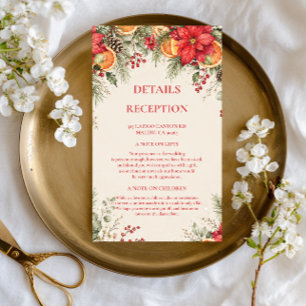 Classic Holiday Botanical Winter Elegance Enclosure Card