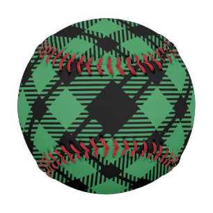 Classic Holiday Green Chequered Pattern Baseball