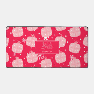 Classic Holiday Pattern-Christmas Present (1) Desk Mat