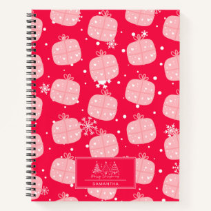 Classic Holiday Pattern-Christmas Present Notebook
