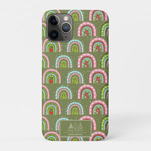 Classic Holiday Pattern- Colourful Rainbow iPhone 11 Pro Case