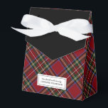 Classic Holiday Red Tartan Gift Favour Box<br><div class="desc">This charming gift box,  featuring a classic red tartan plaid pattern,  is perfect for Christmas or any occasion. The front has a label that reads “Handmade with love by” and your name. This box is ideal for small gifts,  favours or homemade treats.</div>