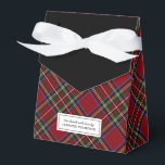 Classic Holiday Red Tartan Gift Favour Box<br><div class="desc">This charming gift box,  featuring a classic red tartan plaid pattern,  is perfect for Christmas or any occasion. The front has a label that reads “Handmade with love by” and your name. This box is ideal for small gifts,  favours or homemade treats.</div>