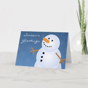 Classic Holiday Snowman Christmas Card