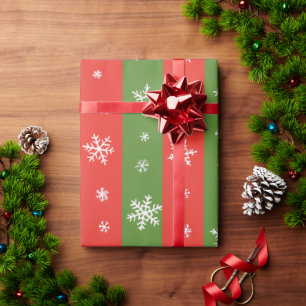 Classic Holiday Stripes – Red & Green Christmas Wrapping Paper