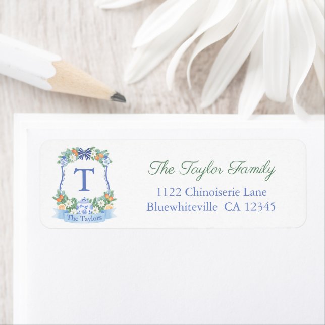 Classic Holidays Family Crest Return Address Label (Insitu)