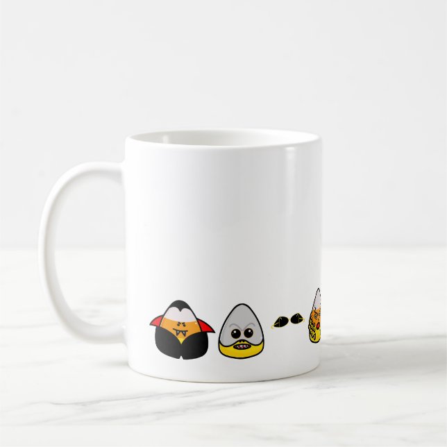 Classic Hollywood Monsters Candy Corn Coffee Mug (Left)