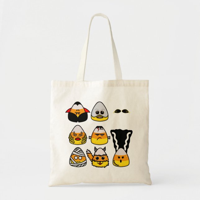 Classic Hollywood Monsters Candy Corn Tote Bag (Front)