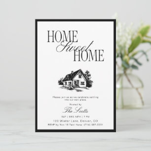 Classic Home Sweet Some Housewarming Invitation