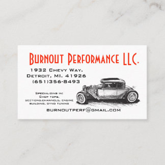 Classic Hot Rod Business Card