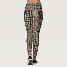 Classic Houndstooth Black Taupe Hot Pink Check