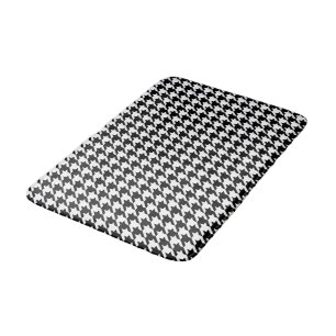 Classic houndstooth pattern Dogstooth check design Bath Mat