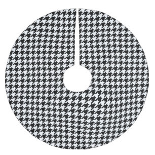 Classic houndstooth pattern Dogstooth check design Brushed Polyester Tree Skirt