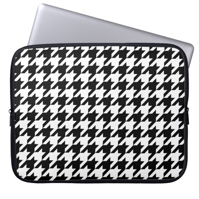 Classic houndstooth pattern Dogstooth check design Laptop Sleeve (Front)