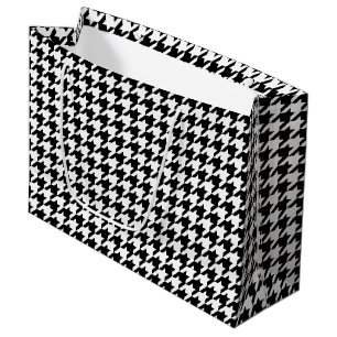 Classic houndstooth pattern Dogstooth check design Large Gift Bag