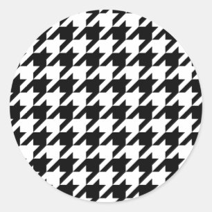 Classic houndstooth pattern Dogstooth check design Round Sticker
