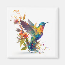 Classic Humminbird Fridge Magnet