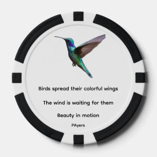 Classic Hummingbird Image Casino Poker Chips