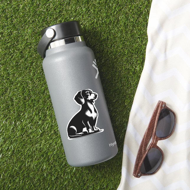 Classic Hunting Dog Vintage Dachshund Drawing Copy (HydroFlask Insitu)