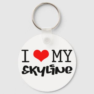 Classic "I Love My Skyline" design Key Ring