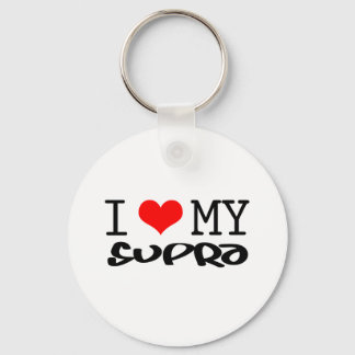 Classic "I Love My Supra" design Key Ring