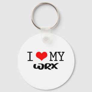 Classic "I Love My WRX" design Key Ring