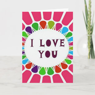 Classic I Love You Burst Card
