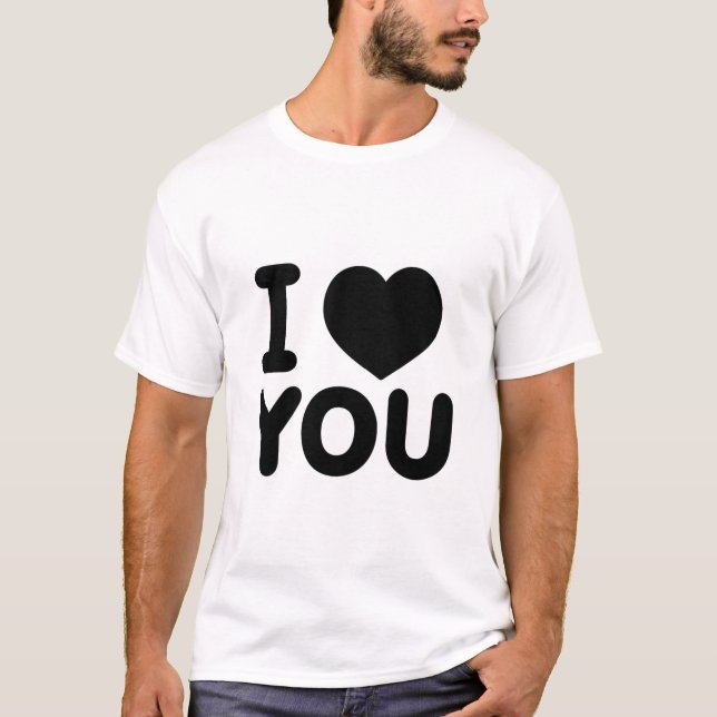 Classic "I Love You" Heart T-Shirt (Front)
