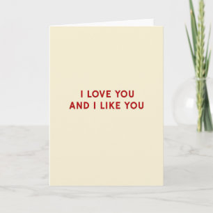 Classic I Love You Matte Card