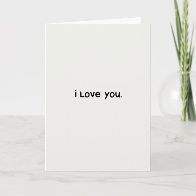Classic I Love You Note Card (Front)