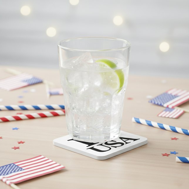 Classic "I ❤️ USA" Beverage Coaster (Classic "I ❤️ USA" Beverage Coaster)