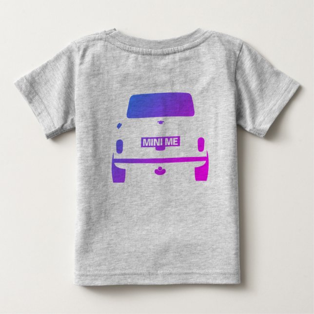 Classic Iconic British Austin mini car Baby T-Shirt (Back)