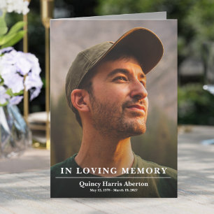 Classic In Loving Memory Memorial Program