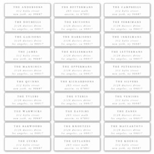 Classic Individual Black White Guest Address