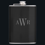 Classic Initials EDITABLE COLOR Personalised Flask<br><div class="desc">Visit our website www.berryberrysweet.com for stylish stationery designs and custom gifts!</div>